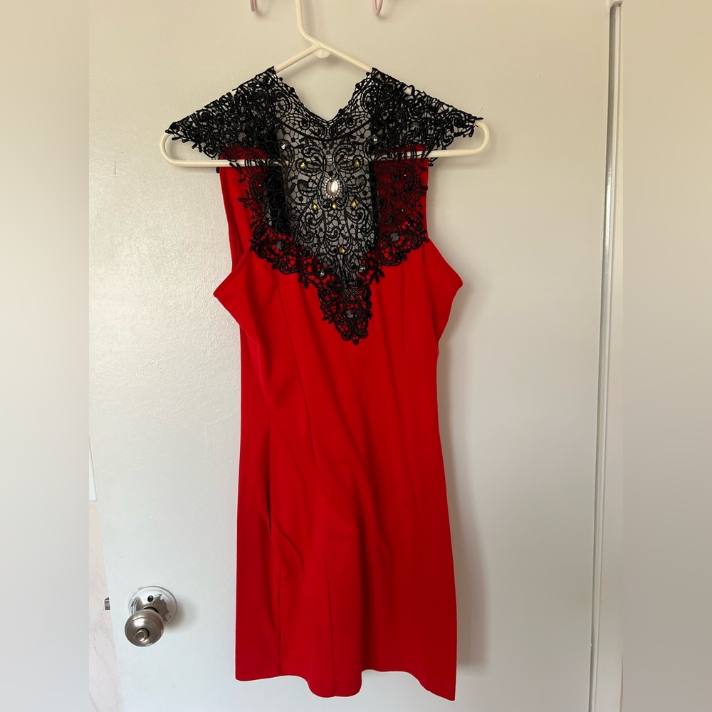 Arden B red dress